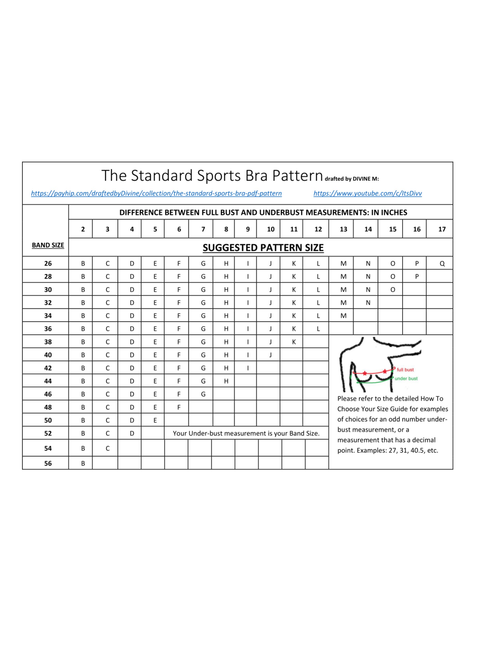 32B Standard Sports Bra Pattern Sister Size Bundle product image (2)