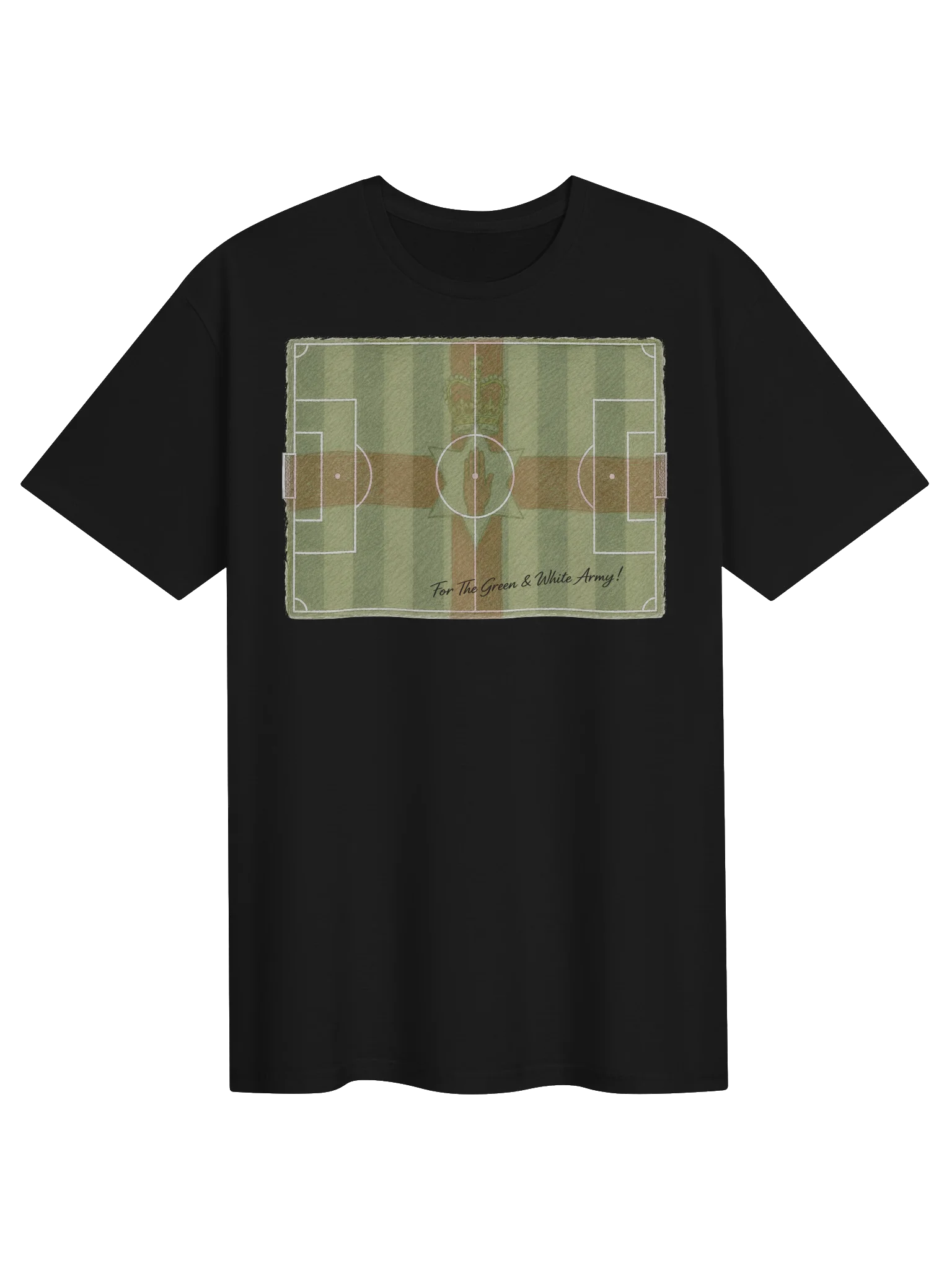 Green & White Army Football Pitch Tee product image (1)
