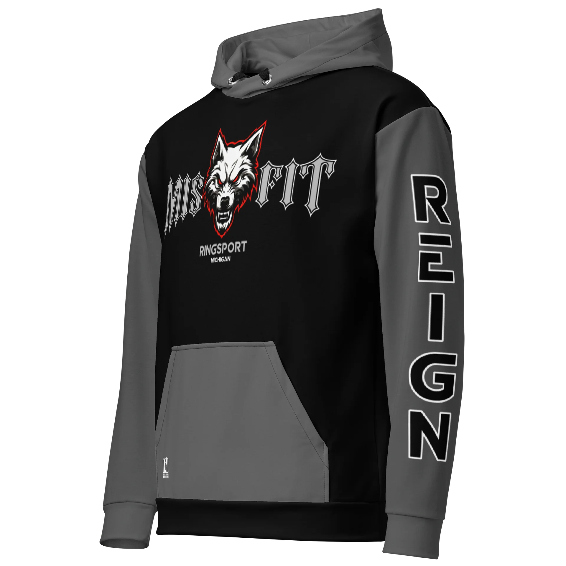 "Reign" Misfit ringsport all over print hoodie product image (2)