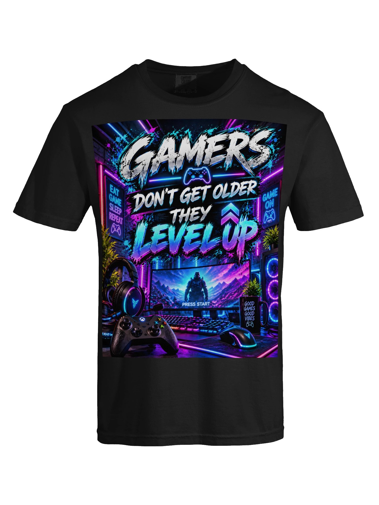 Level Up Gamer Neon Tee product image (9)