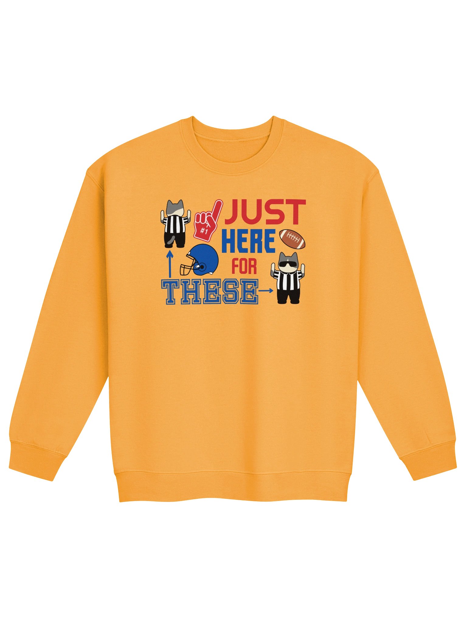 American Football Cat (JUST HERE FOR THESE - touchdown signals) - Unisex Adult Sweatshirt product image (1)