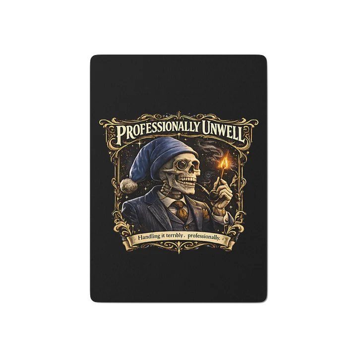 "Professionally UNWELL" Poker Playing Cards product image (1)