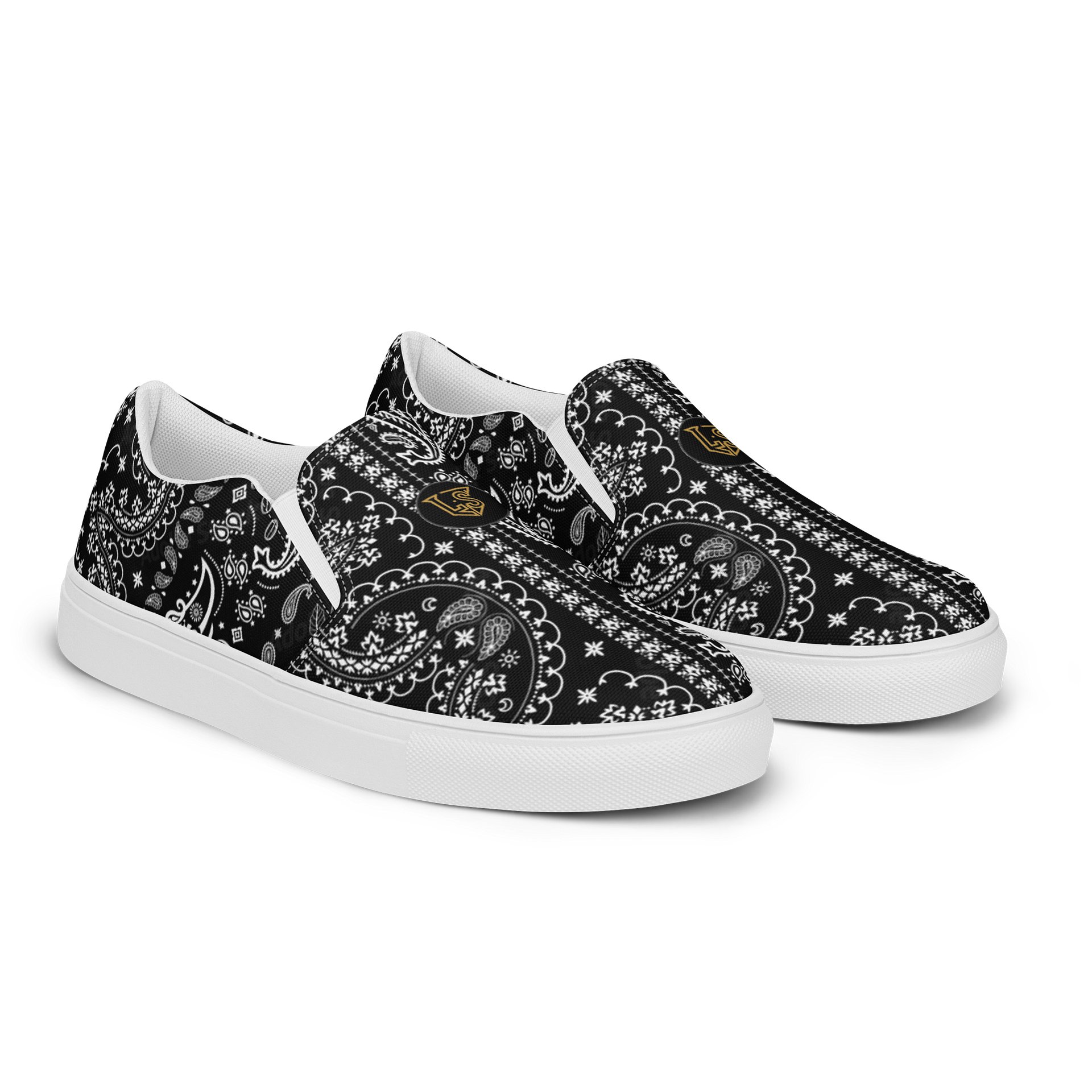 Lafate.Store Designer Slip On - Men (black Paisley) product image (2)