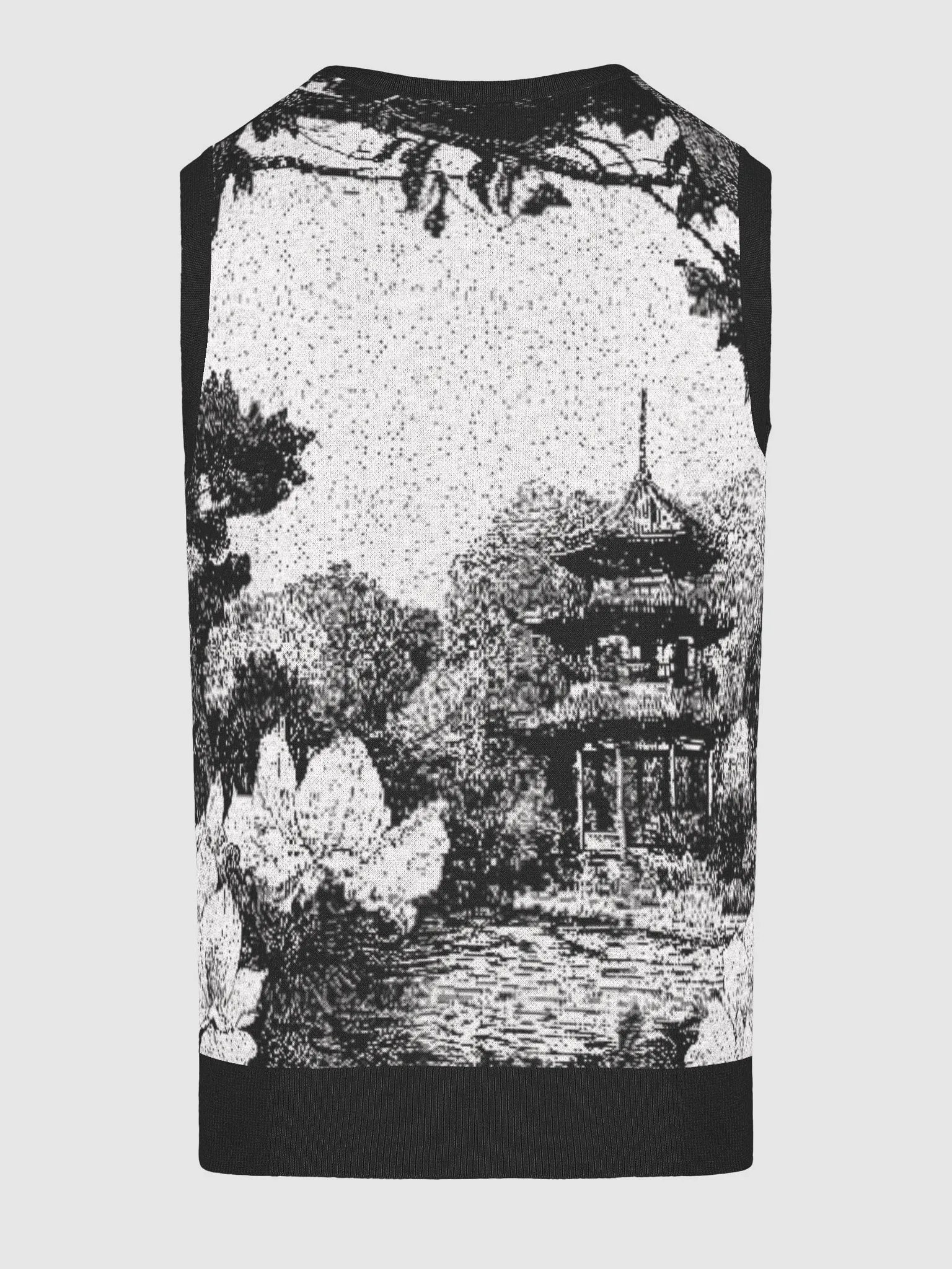Tranquil Landscape Knit V-Neck Vest product image (6)