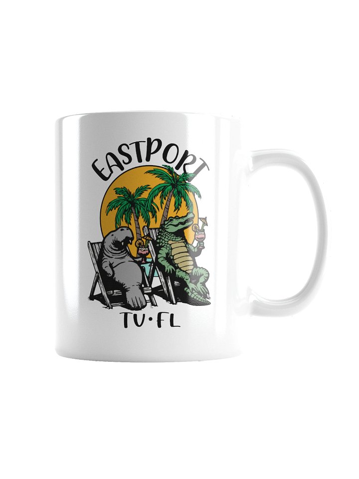 Eastport TV Florida USA Fun Manatee Alligator Design Coffee Mug product image (2)