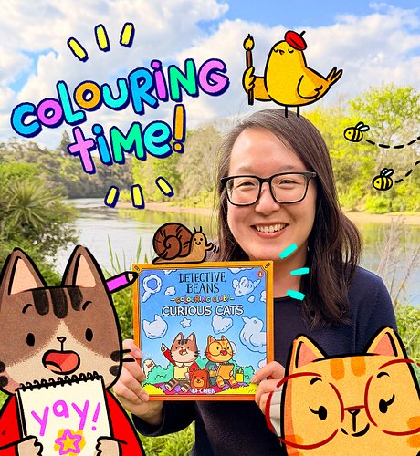 It took the penguins a little while to get here but the Detective Beans colouring book is now available in New Zealand! Wooho...