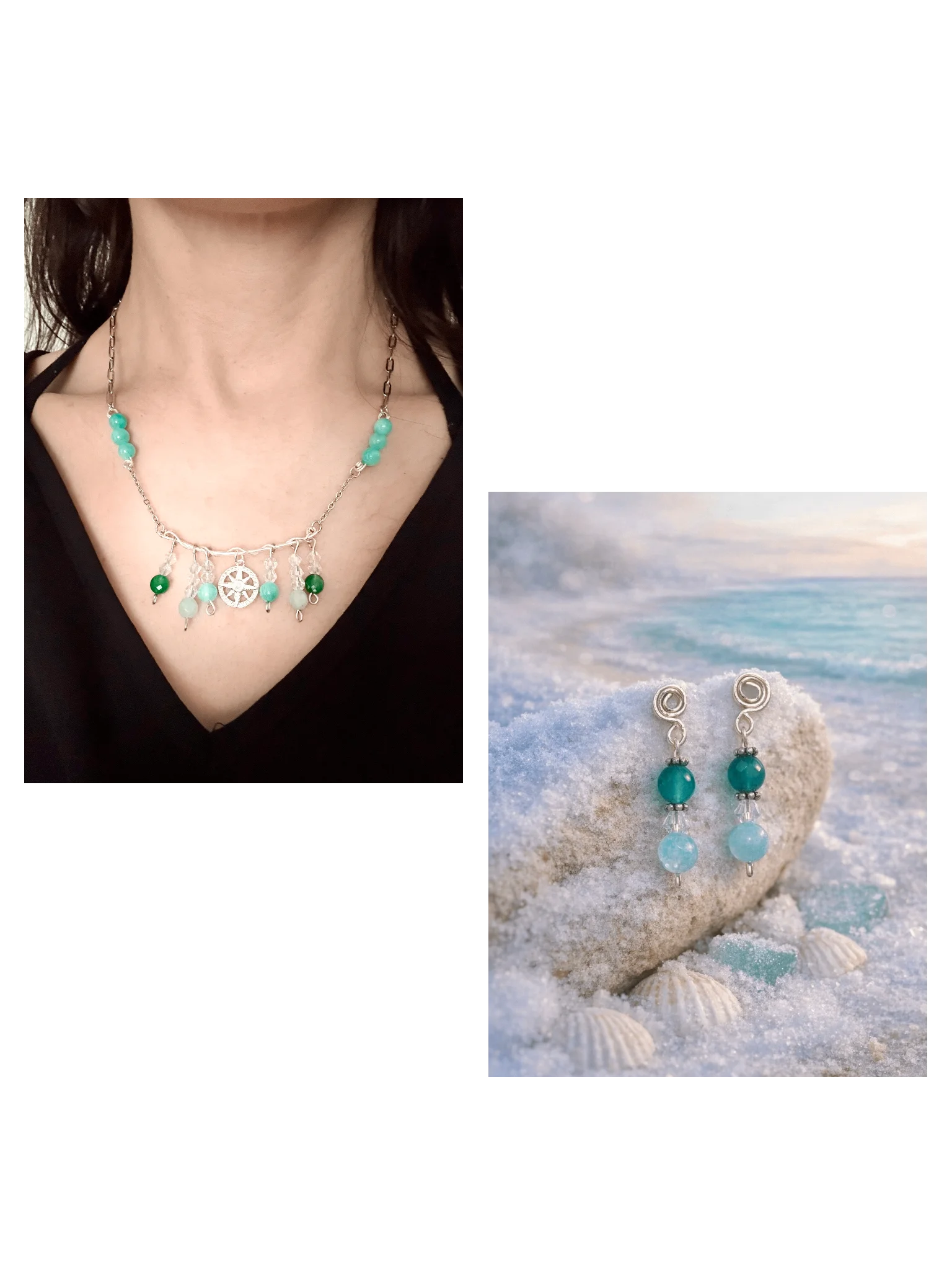 March/May Semi-Precious Necklace + Post Earrings Bundle product image (2)