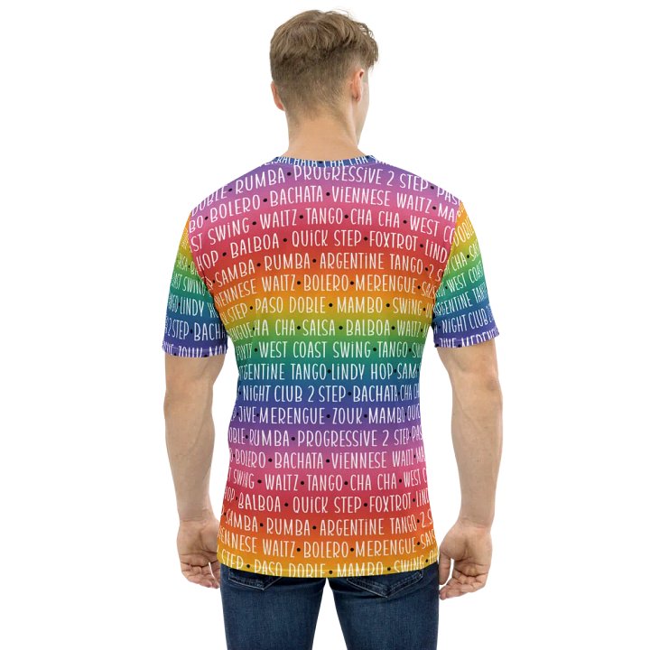 Men's Ballroom Dance Crew Neck T-shirt Rainbow product image (2)