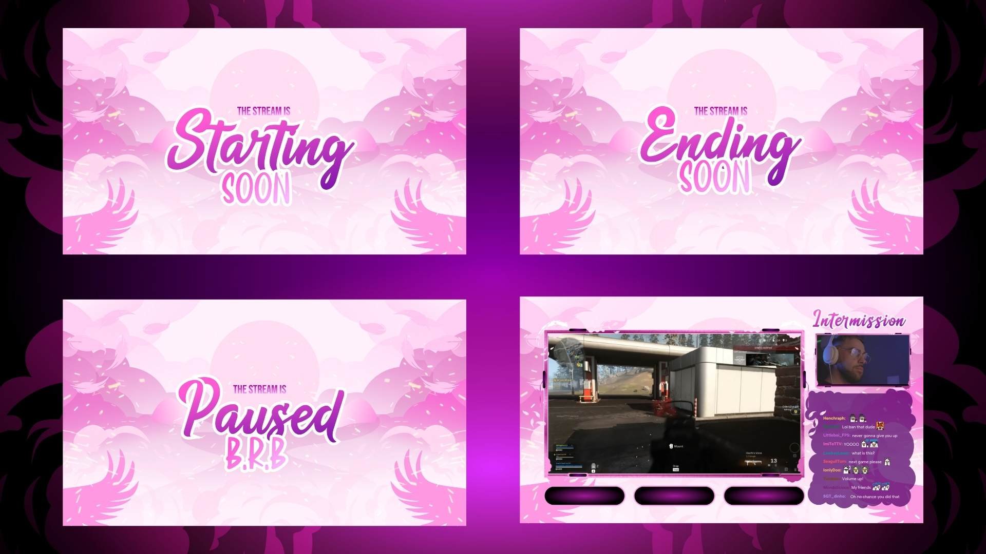 Cloudy Pink Stream Overlay Package product image (2)