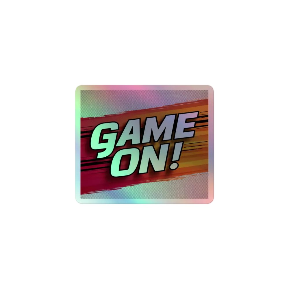 Exclusive 'GAME ON!' Holographic Sticker | Perfect for Gamers & Tech Enthusiasts product image (1)