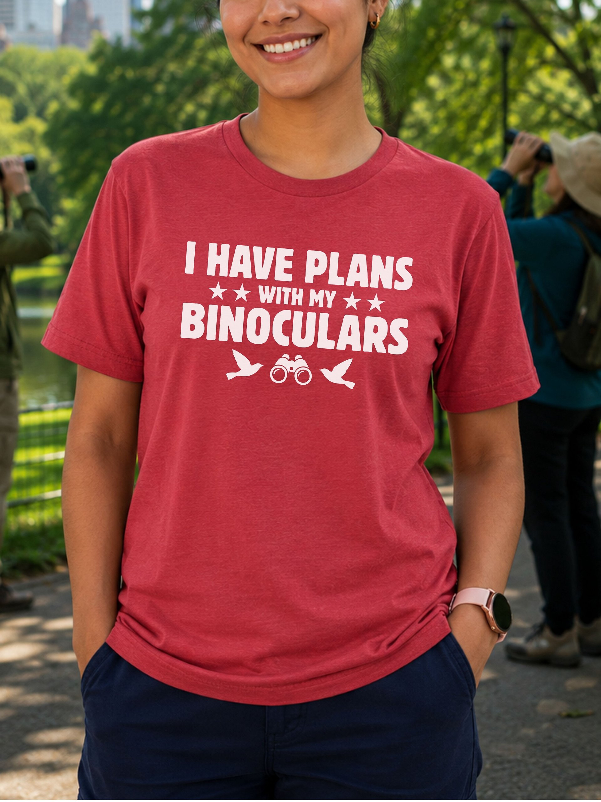 I Have Plans With My Binoculars T-Shirt – Funny Outdoor Graphic Tee product image (8)