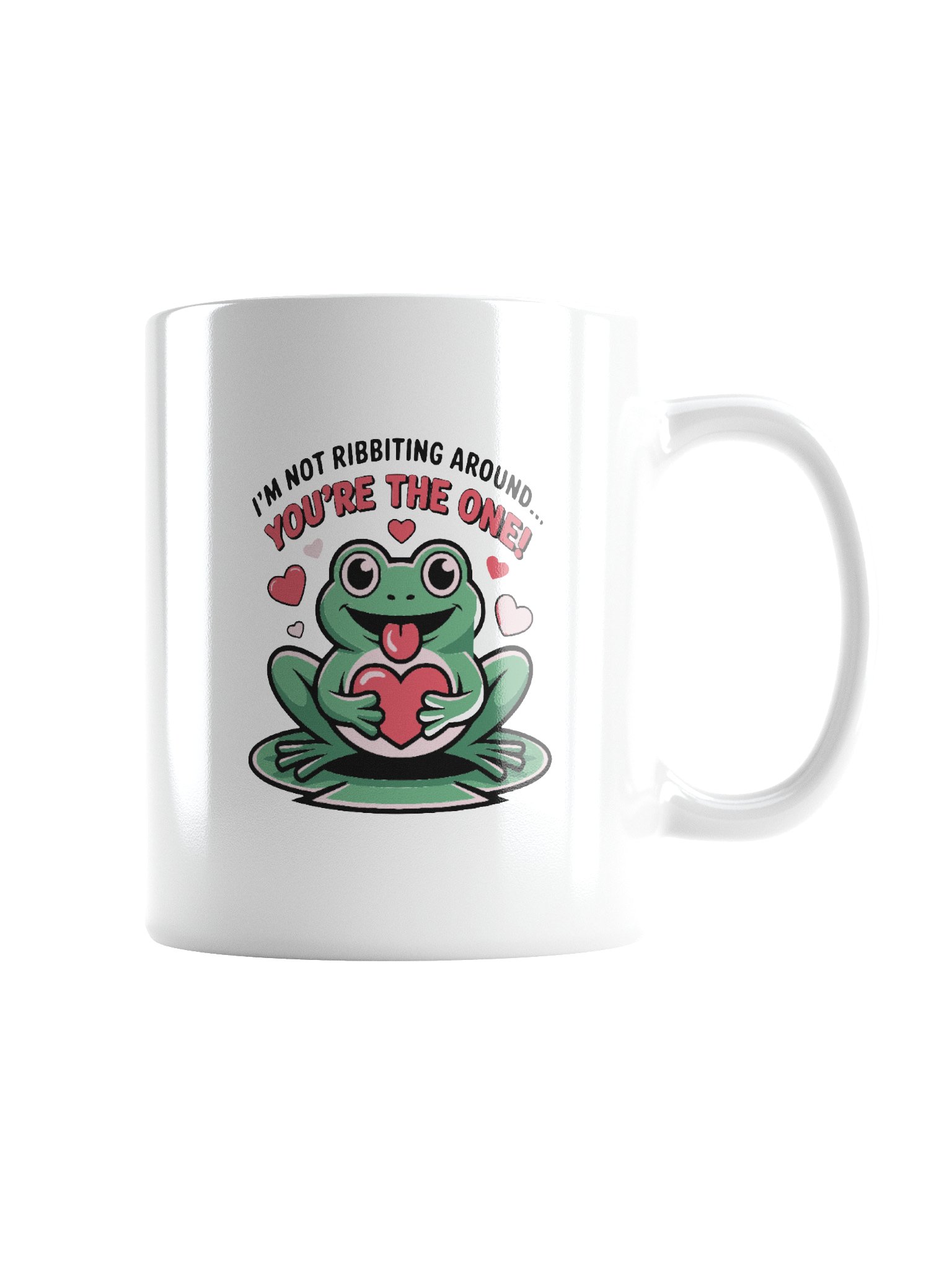 Frog Valentine's Day Gift | I'm Not Ribbing Around Mug | Funny Animal Pun Love Gift product image (2)