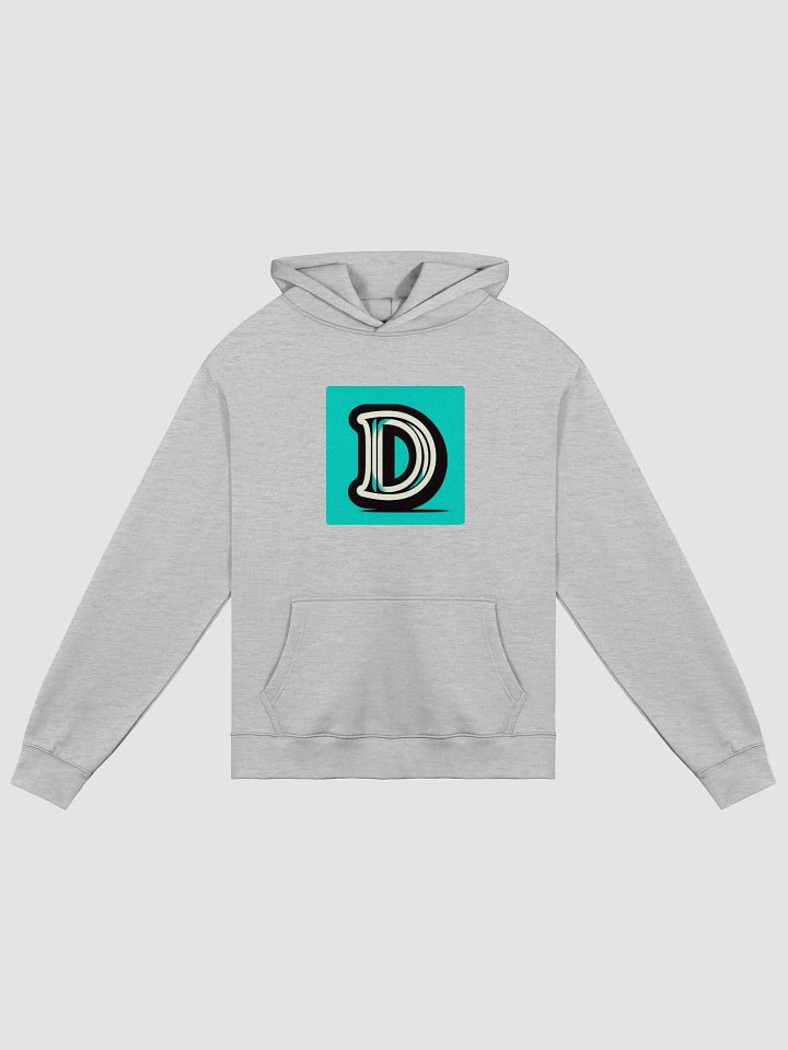 3D Depth Letter 'D' Teal Hoodie | AI Design initial D product image (1)
