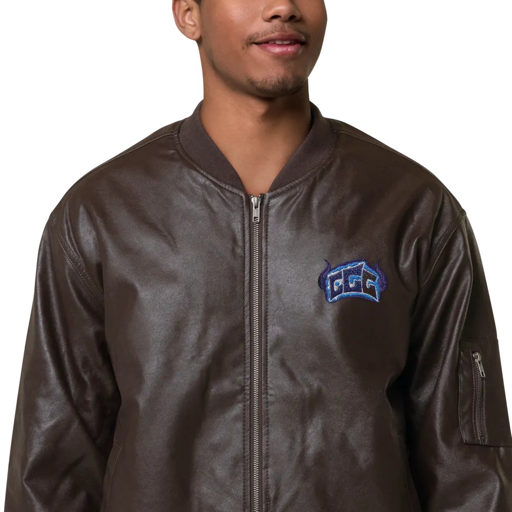 GGG Fire Logo Leather Jacket product image (6)