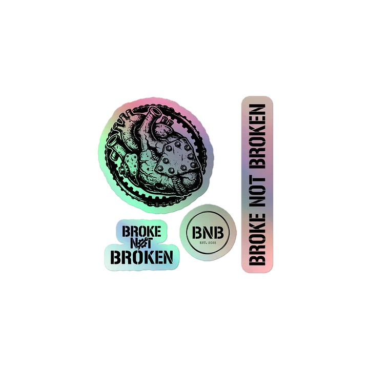 Holo-Decal Sheet (4 Decals) - Sticky Spec | Broke Not Broken product image (1)
