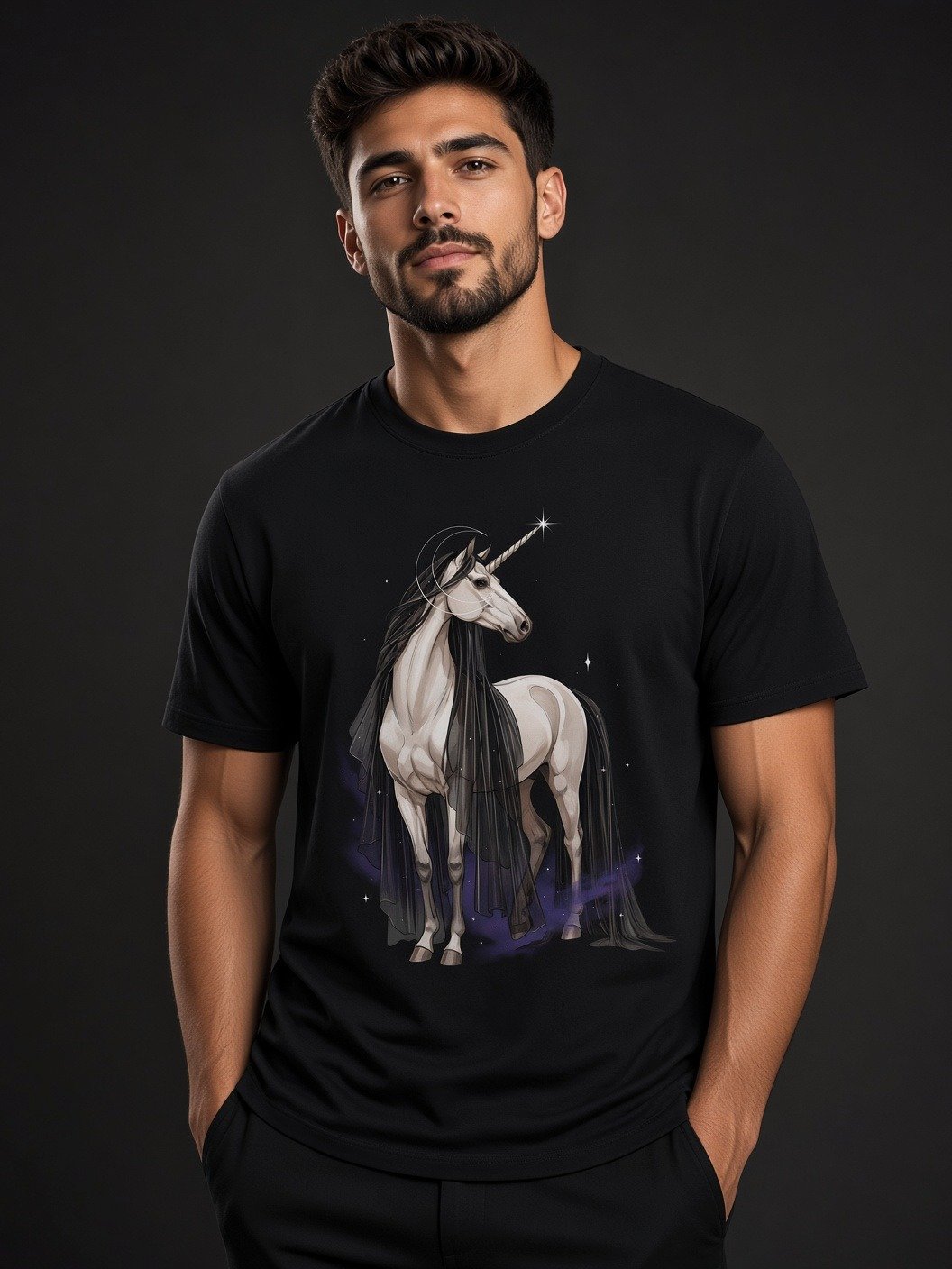 The Ethereal Veil // Dark Unicorn Heavyweight Tee product image (2)