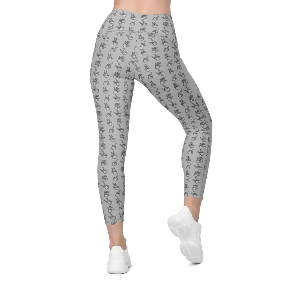 Bone Zone grey pattern pocket leggings product image (2)