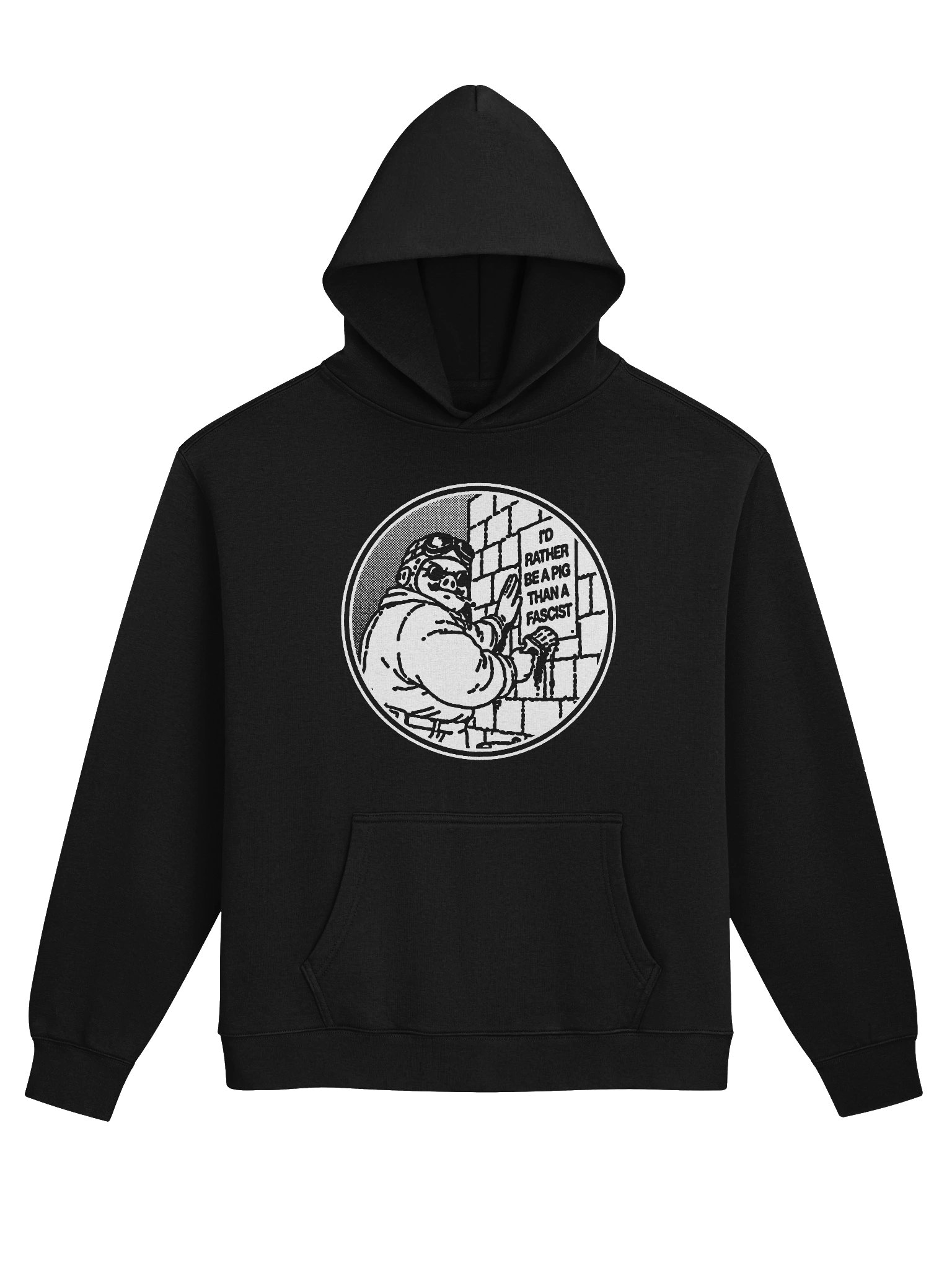 BE A PIG ! Hoodie. black vers. product image (3)