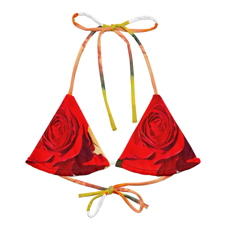 Painterly Rose String Bikini Top product image (1)