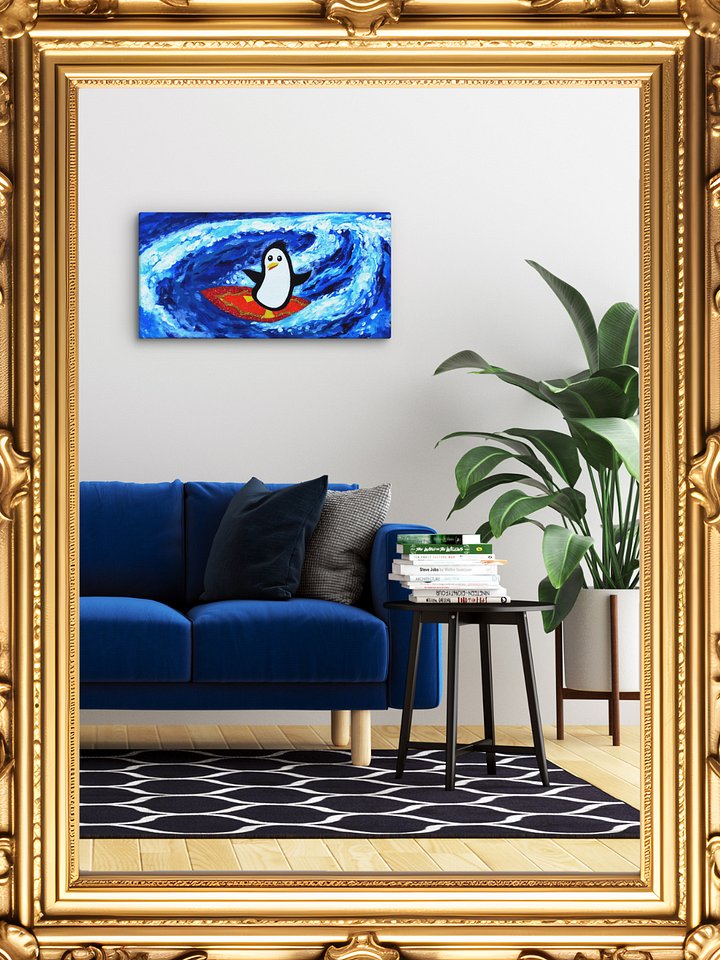 Surfing Penguin Canvas Print product image (2)