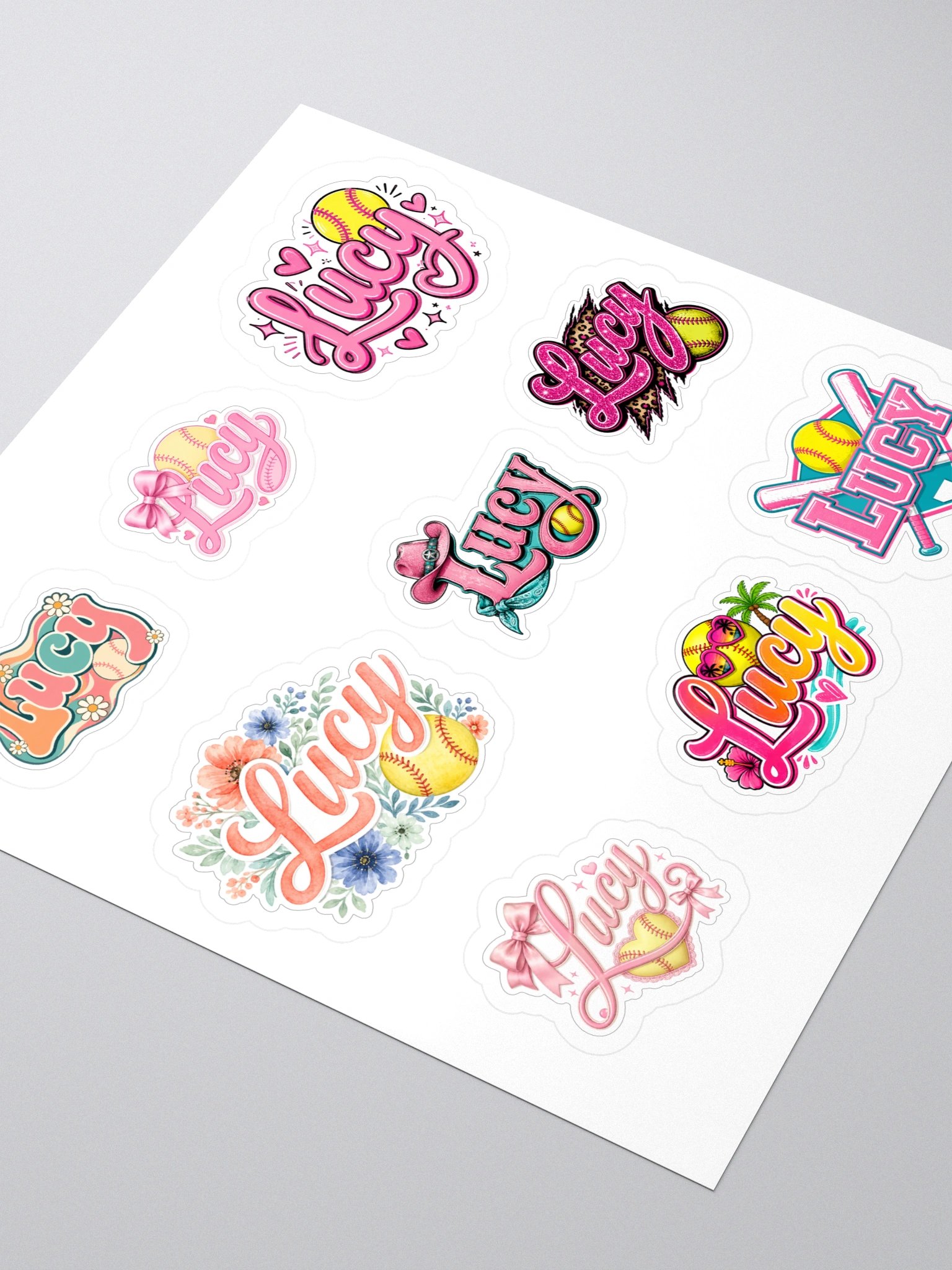 Lucy Softball & Western Sticker Set product image (3)