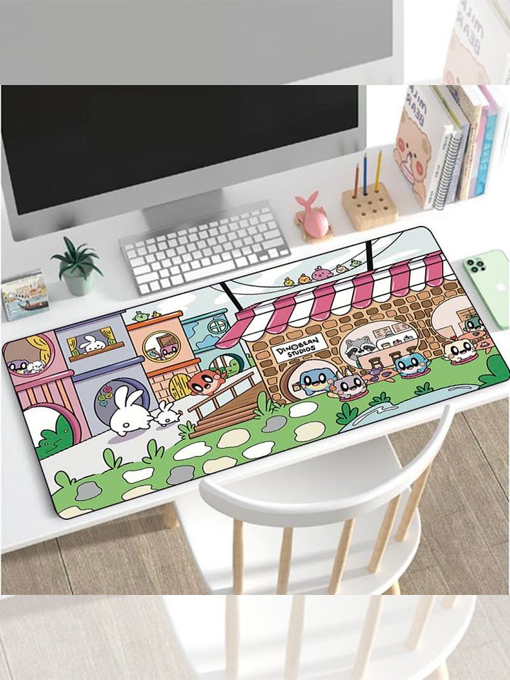 Cozy Cafe Coffee Shop Desk Mat | Dinobean World | Gaming Mouse Pad product image (1)