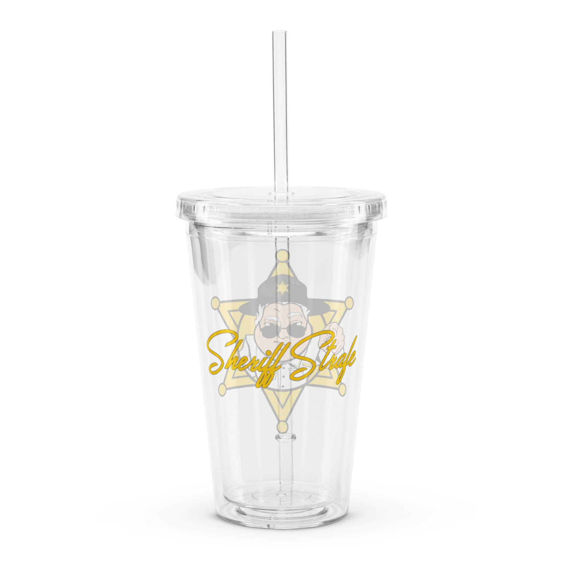 Sheriff Logo And Name Double Wall Clear Plastic Tumbler (16 oz) product image (4)