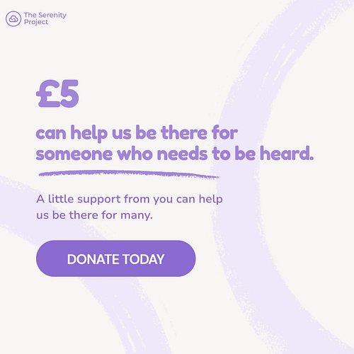 A little support can go a long way. 💜

We're building The Serenity Project to give people a safe, anonymous space to talk and...