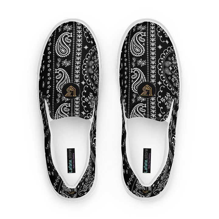 Lafate.Store Designer Slip On - Men (black Paisley) product image (1)