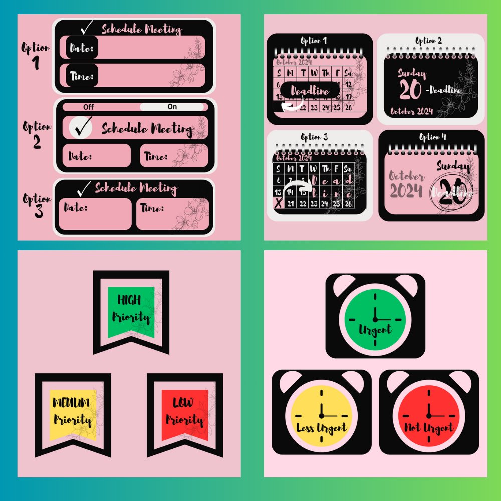 Digital Productivity and Planning Stickers Bundle product image (6)