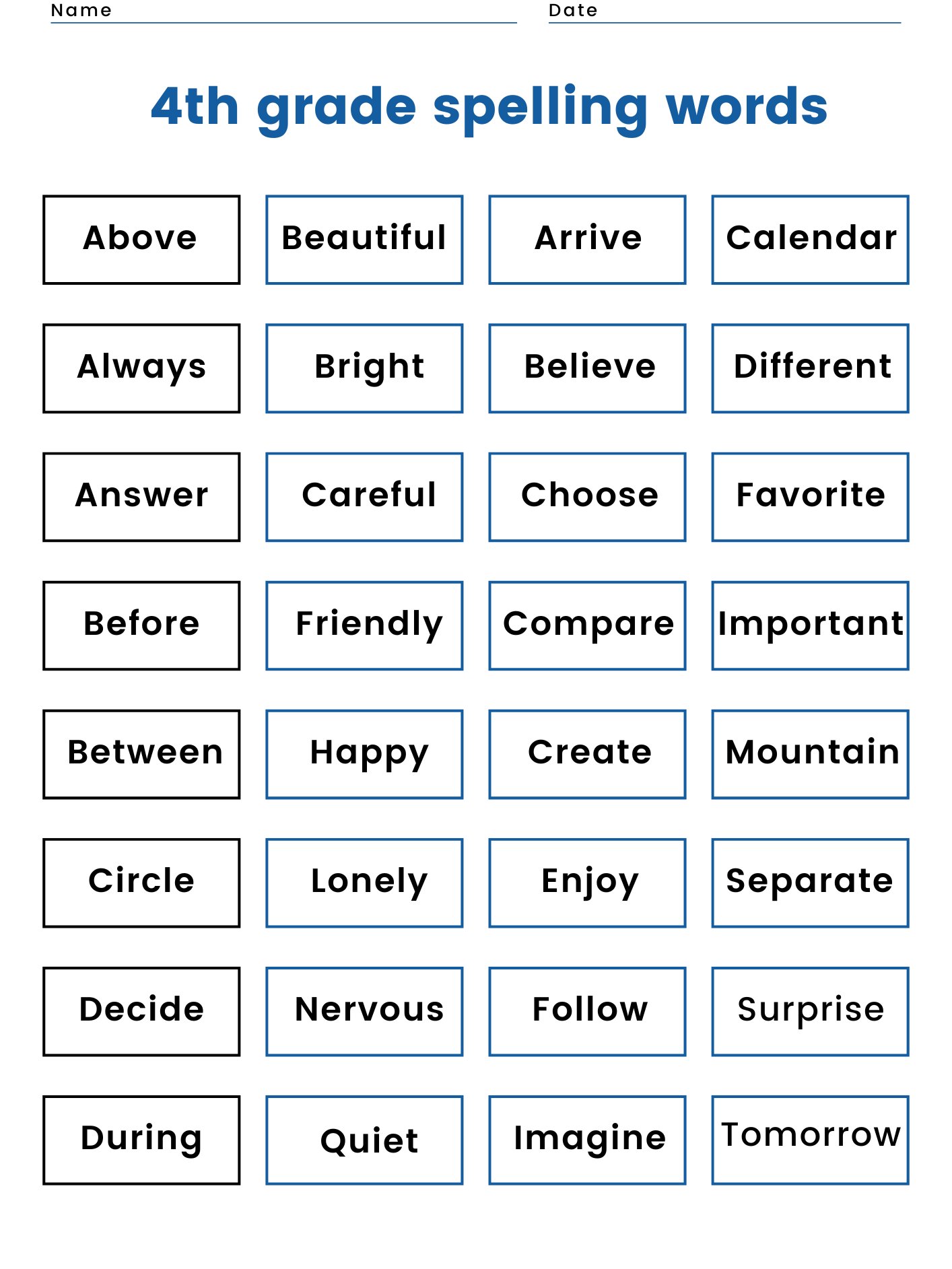 Unlock Spelling Superpowers: 4th Grade Word Printable product image (1)