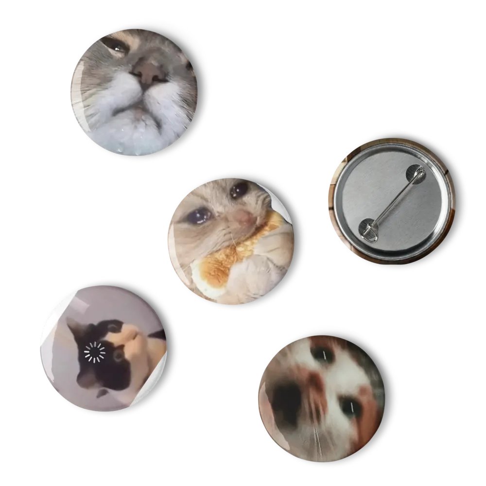 Set of Pin Buttons: Meme Cats 11 product image (4)