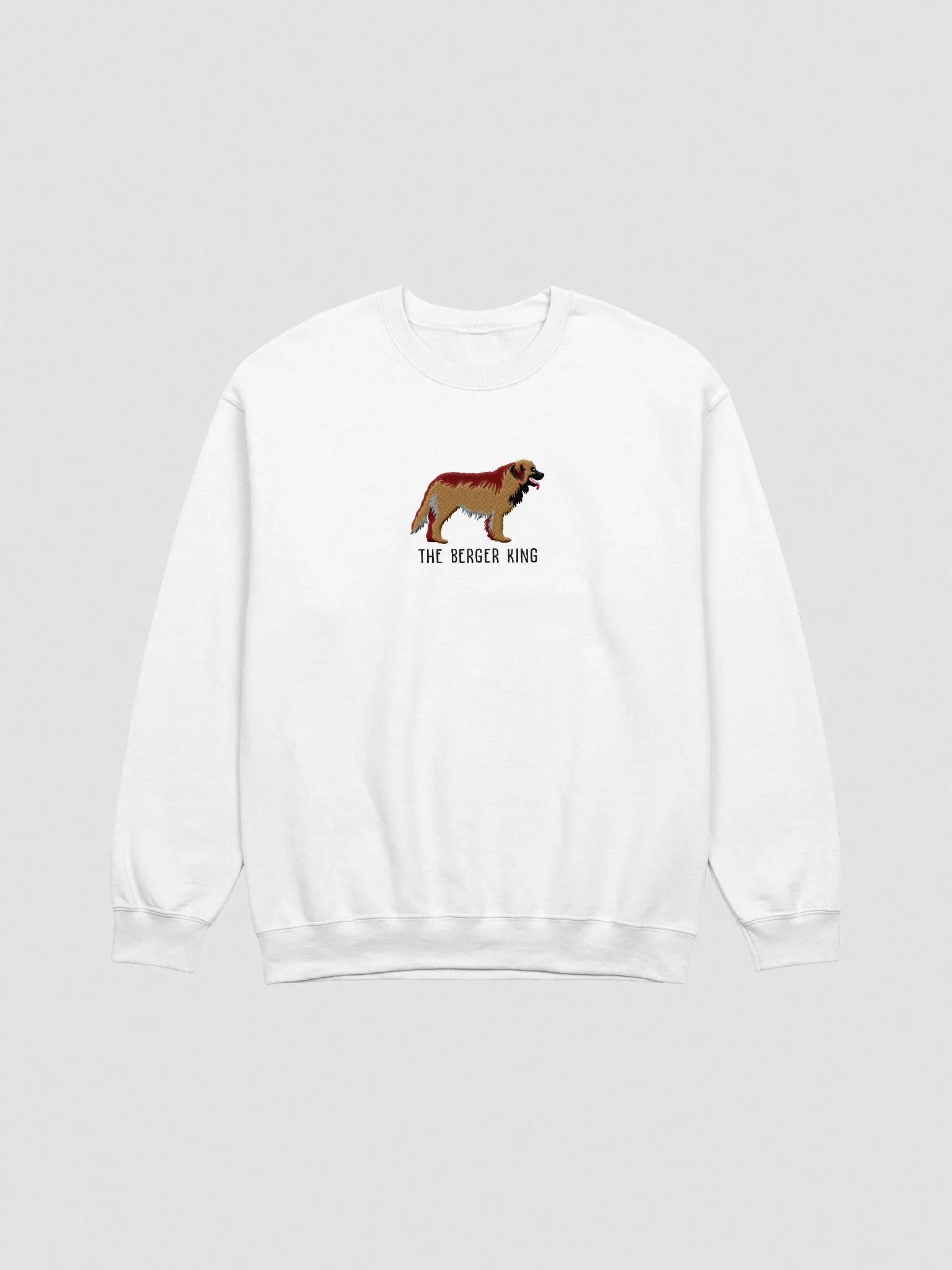 The Berger King Sweatshirt (Embroidered) of a Leonberger product image (4)