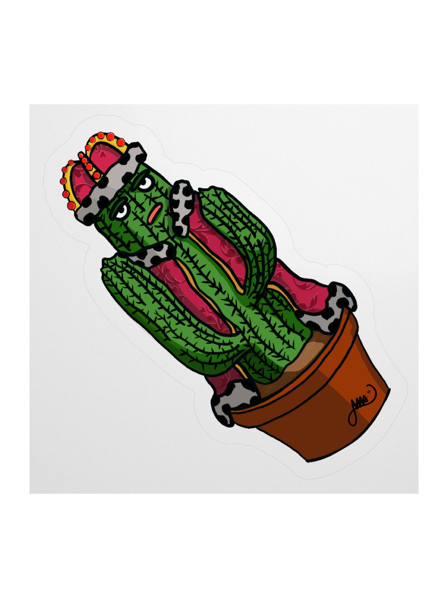 Royal Cactus Kiss Cut Stickers product image (2)