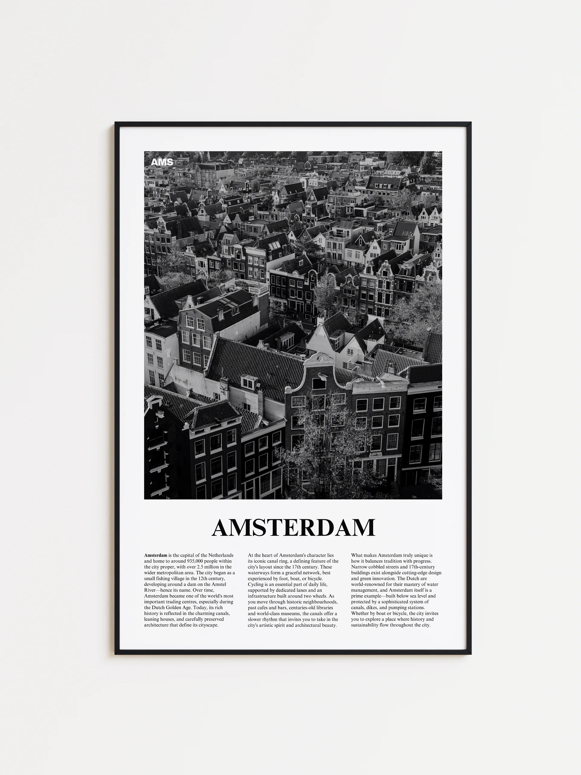 Amsterdam 02 Newspaper Poster | Framed product image (1)