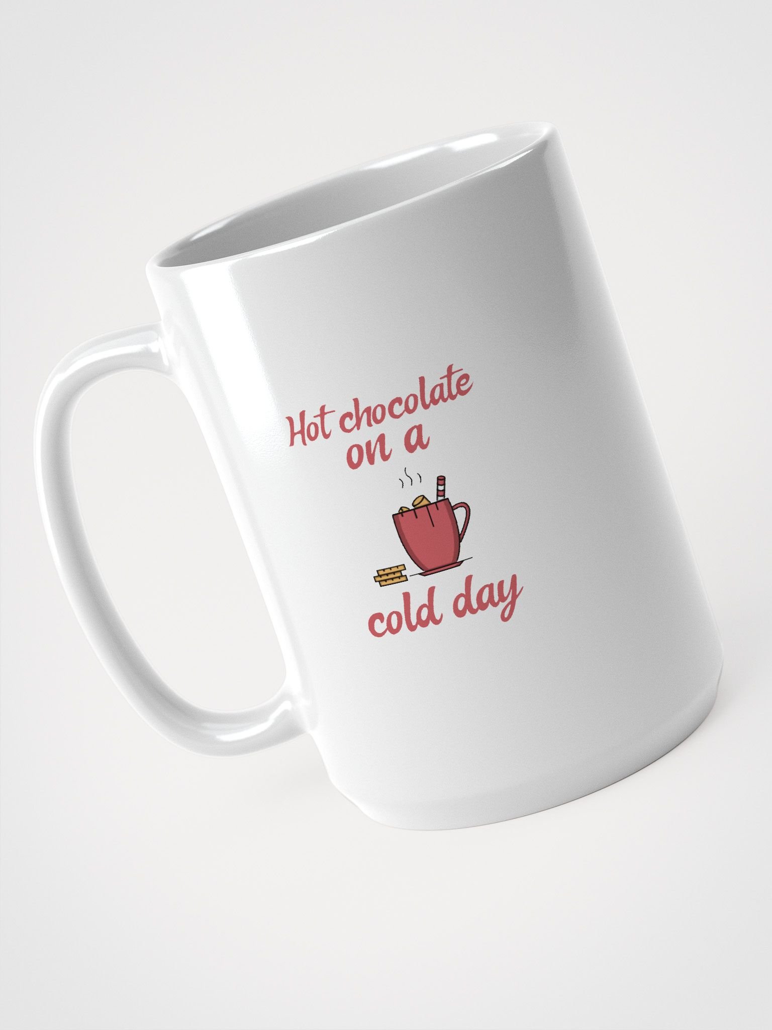 Hot Chocolate on a Cold Day Mug – Cozy Winter Cocoa Coffee Cup, Holiday Gift Idea product image (4)