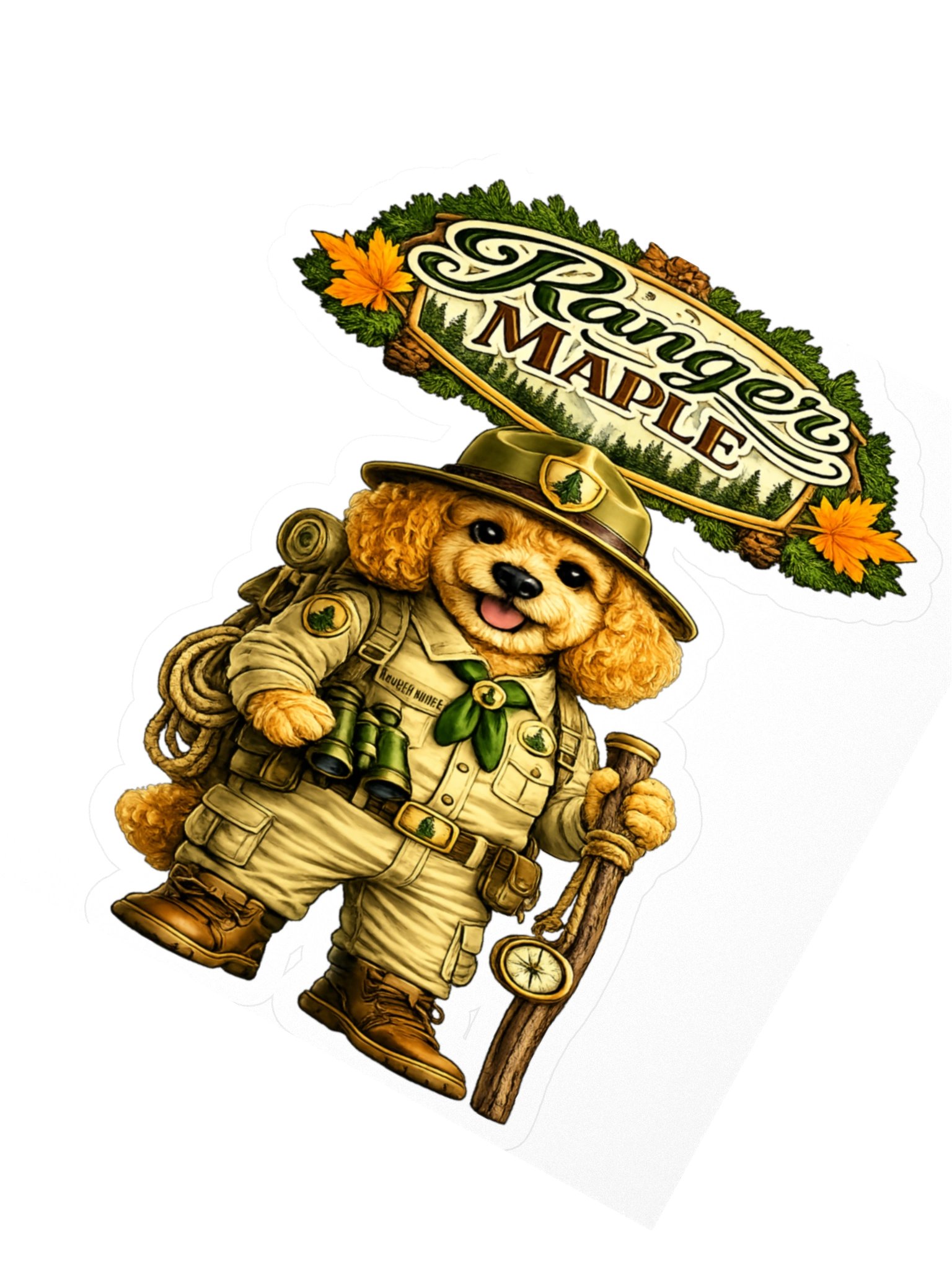 Ranger Maple Dog Kiss Cut Sticker product image (2)
