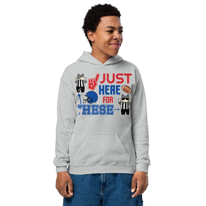 American Football Cat (JUST HERE FOR THESE - touchdown signals) - Unisex Youth Hoodie product image (11)
