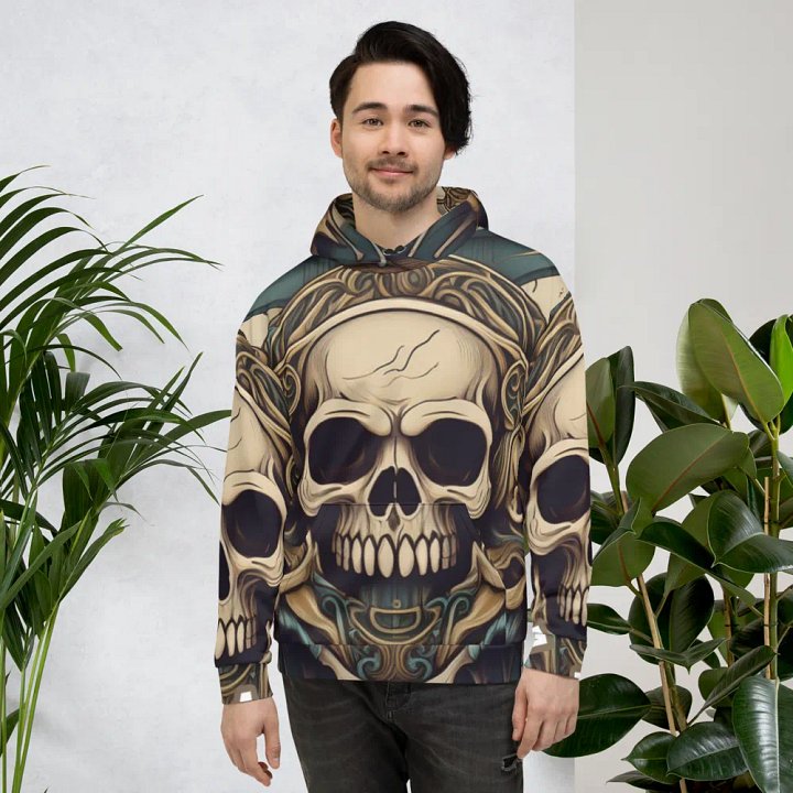 Gothic Melting Skulls Unisex Hoodie product image (2)