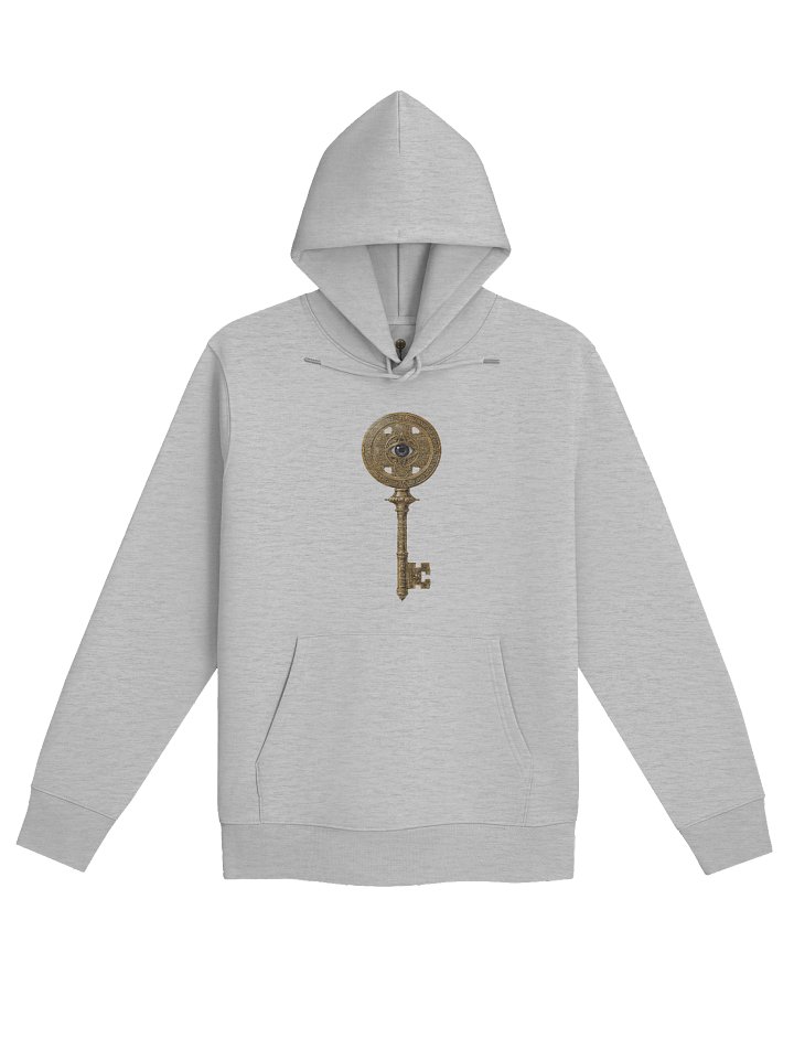 The Gatekeeper’s Key – Heather Grey Foundation Edition (Front & Back Print) | Organic Hoodie product image (1)