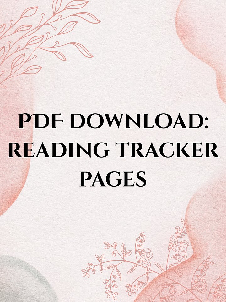 PDF Download: Reading Tracker Pages product image (1)
