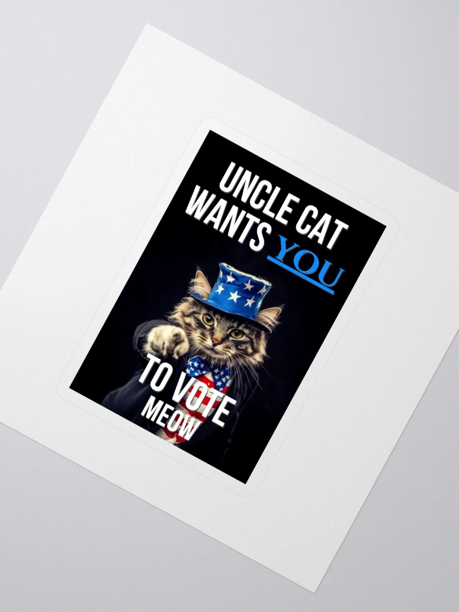 Uncle Cat Wants You To Vote Sticker product image (2)
