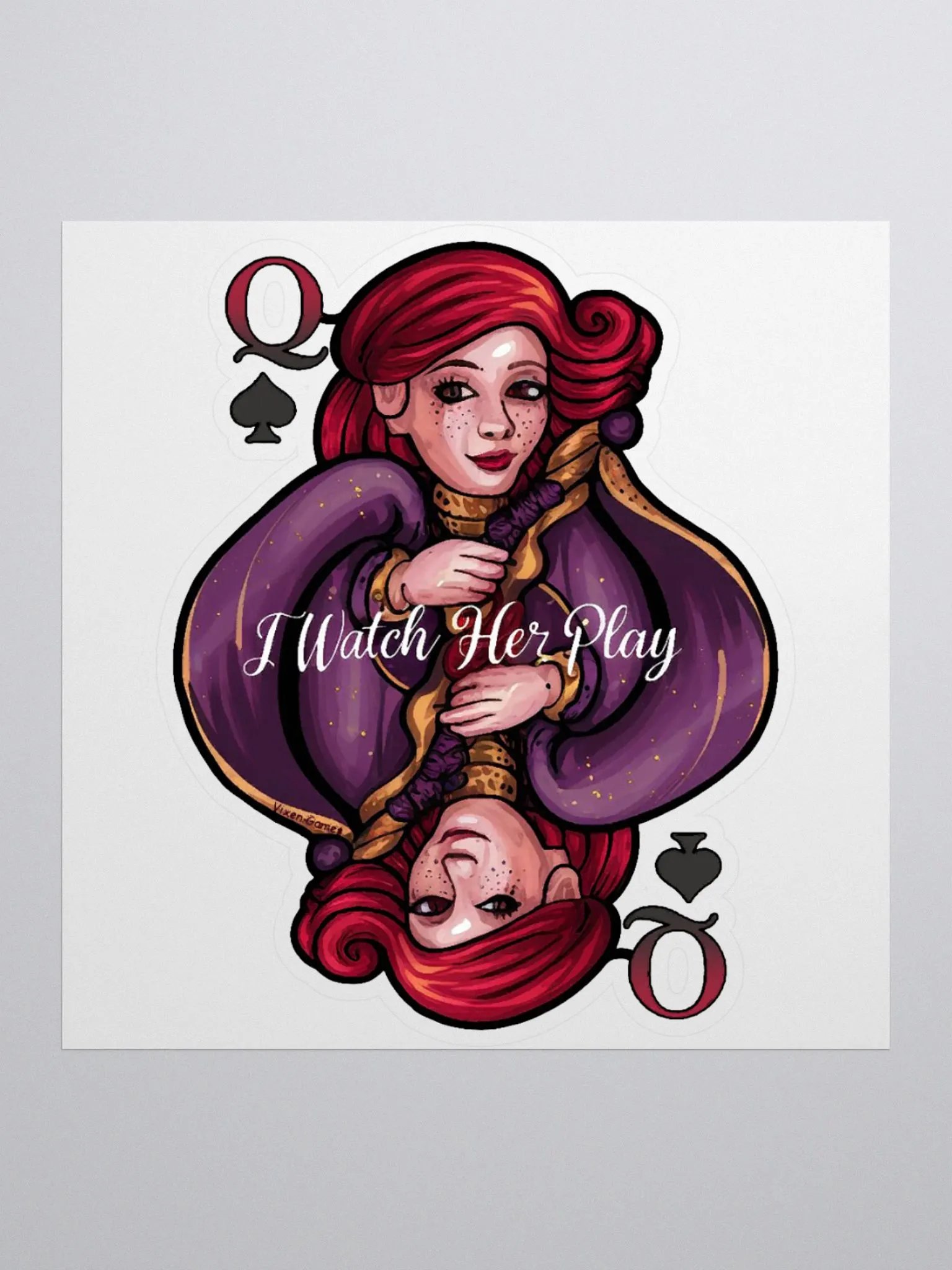 I watch her play QOS Hotwife Sticker. product image (1)