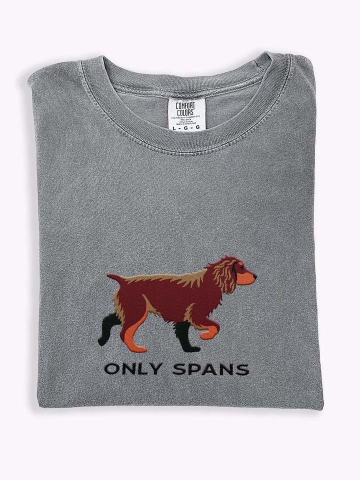 Only Spans T-Shirt(Embroidered) of a Working Cocker Spaniel(Liver & Tan) product image (1)
