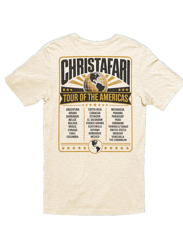 🌎 CHRISTAFARI – TOUR OF THE AMERICAS (FRONT + BACK TEE) product image (12)