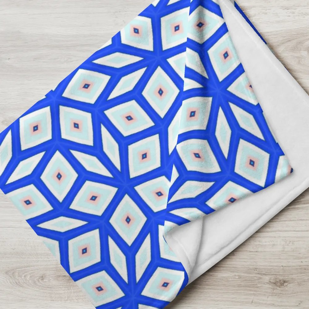 Blue Octagonal Star Throw Blanket product image (7)