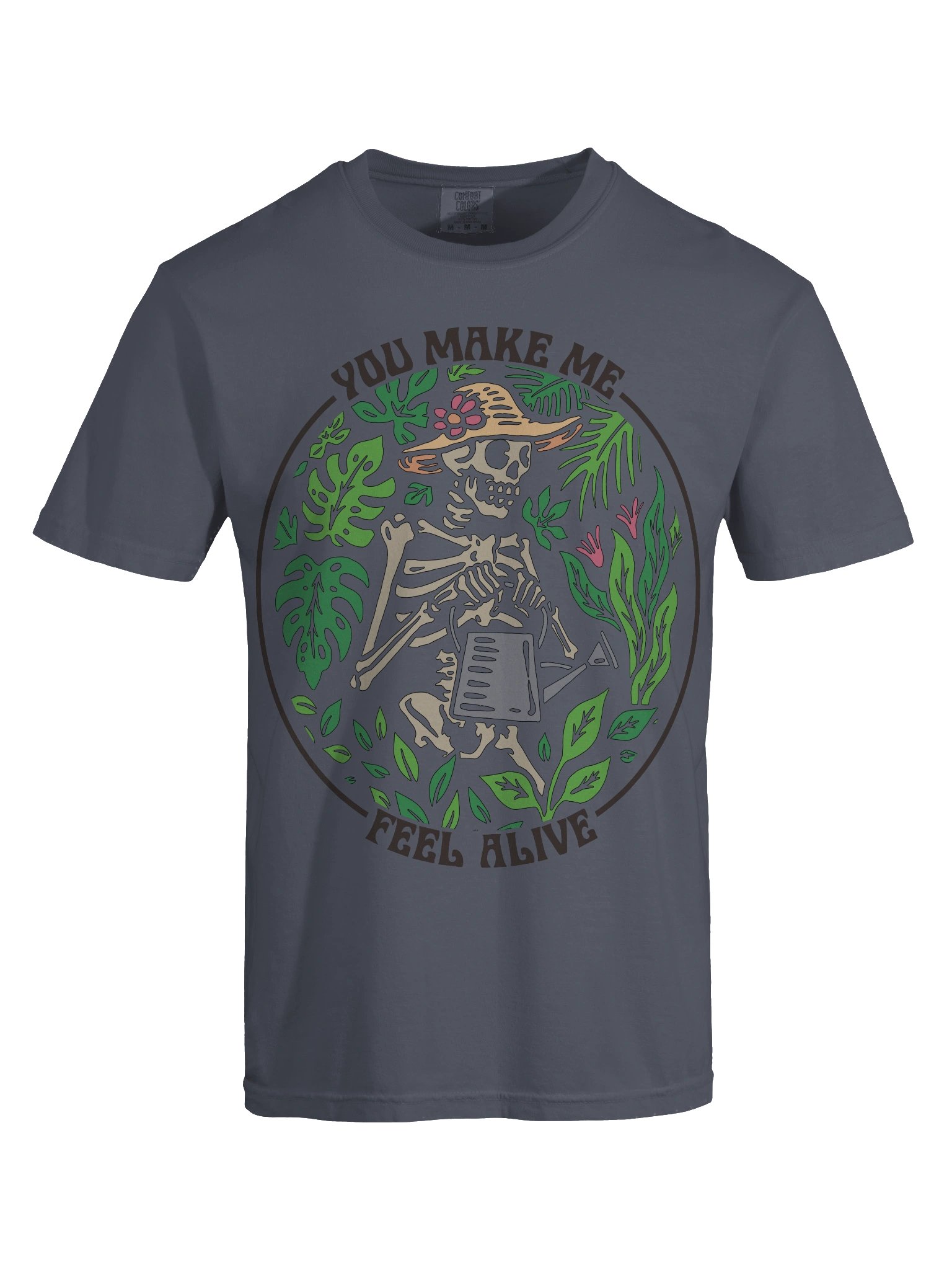 You Make Me Feel Alive Skeleton Gardening Shirt – Funny Plant Lover Graphic Tee product image (8)