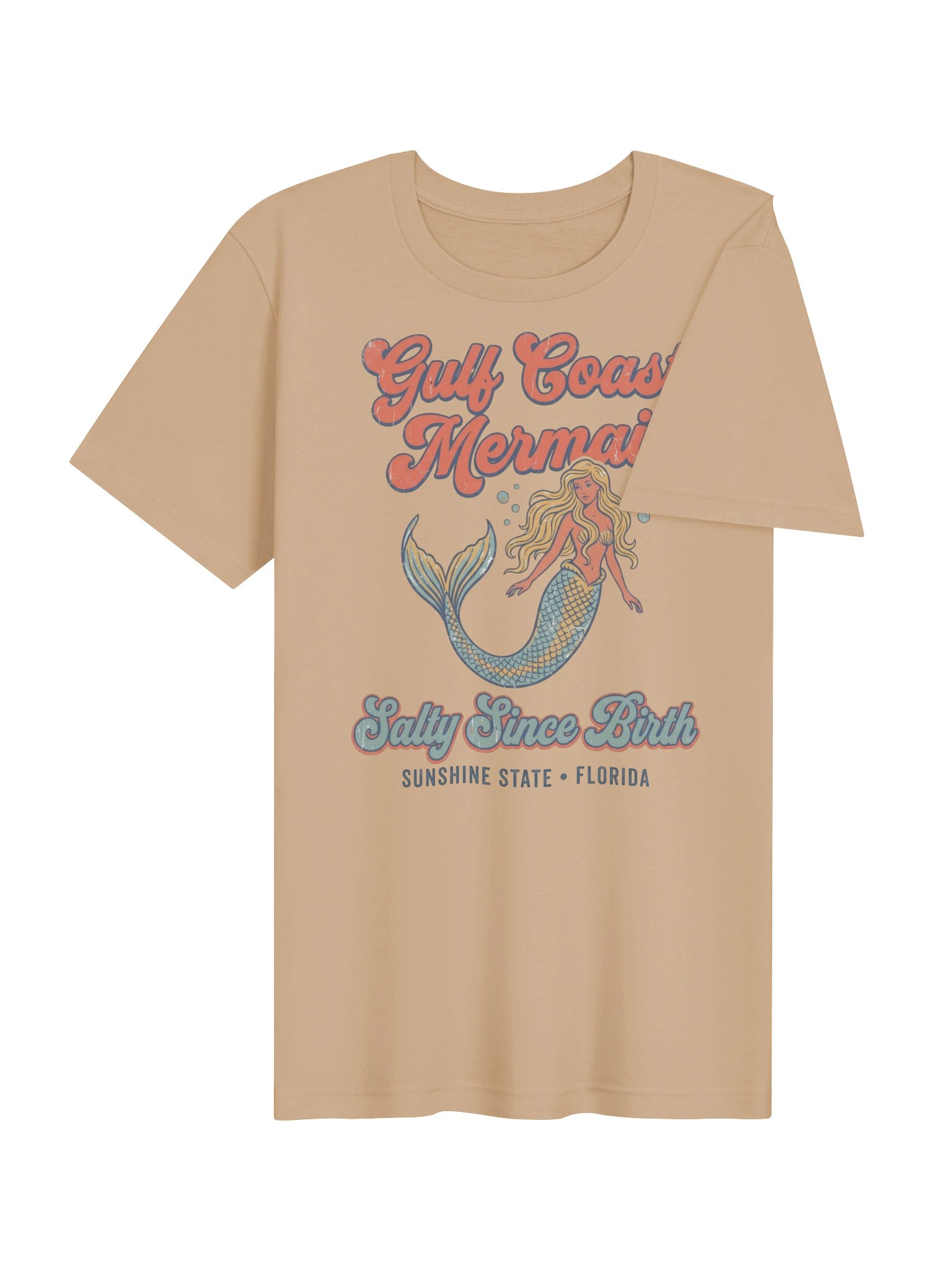 Gulf Coast Mermaid Retro Florida Tee product image (41)