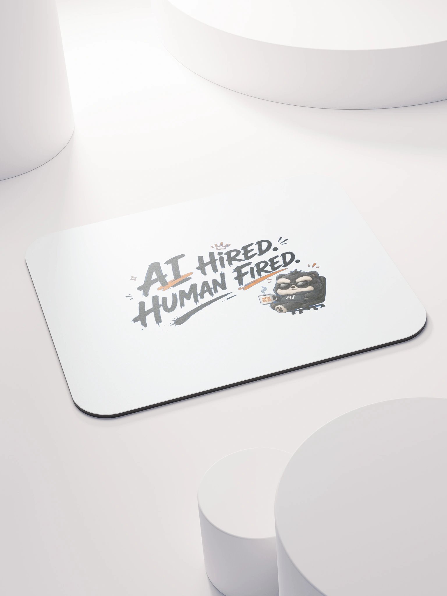 AI HIRED, HUMAN FIRED Desk Mat | AI Geek Spirit Collection product image (6)