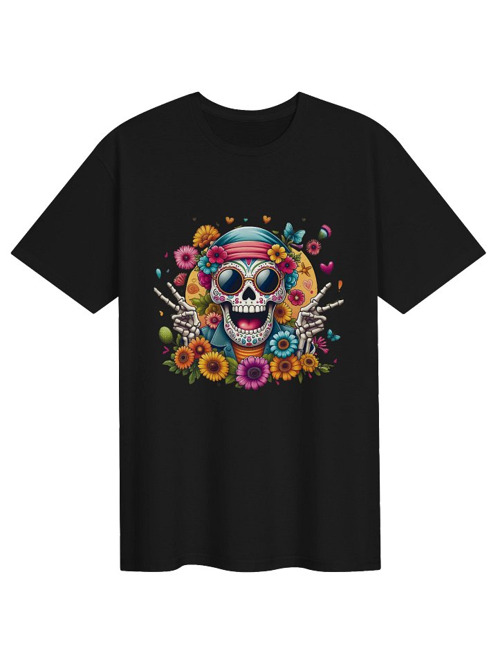 Sugar Skull Art - Petals and Bones - T-Shirt product image (2)
